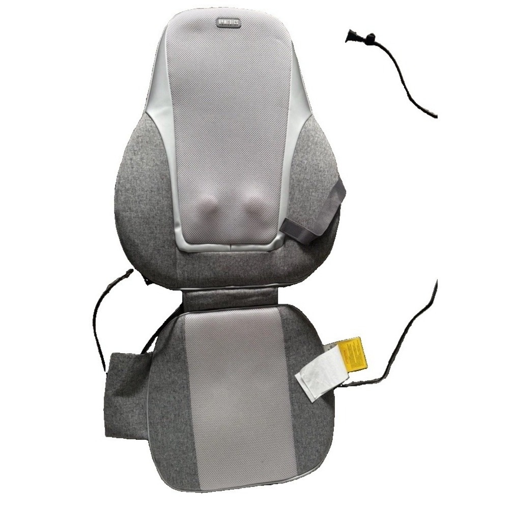 HoMedics Heated Massage Cushion for Back & Neck, Gray, Model: MCS-382HJ